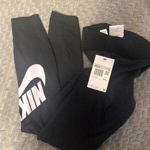 Nike Black Leggings with White Logo
